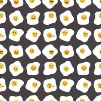 oeuf au plat emoji motif sans couture emballage cadeau fond d'écran vecteur