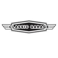 création de logo de garage classique vecteur