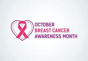 journée du cancer du sein. octobre est le mois de la sensibilisation au cancer du sein. illustration vectorielle vecteur
