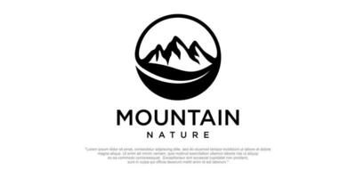 modèle de conception de logo nature montagne vecteur