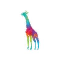 illustration vectorielle de girafe impression d'art mural numérique vecteur