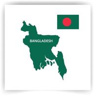 drapeau bangladesh vecteur isolé et silhouette vectorielle de carte noire bangladesh