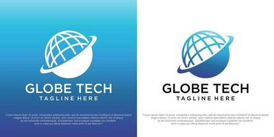 modèle de conception de logo de technologie mondiale vecteur