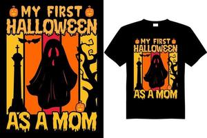 vecteur de conception de t shirt maman halloween