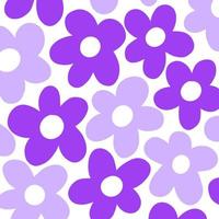 art floral rétro lilas minimaliste vecteur