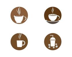 ensemble de logo de tasse de café vecteur