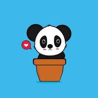 ours panda mignon. design d'impression. illustration vectorielle. vecteur