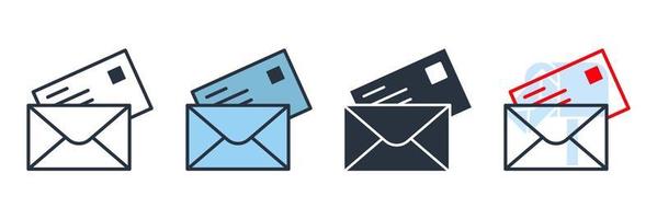 e-mail enveloppe icône logo illustration vectorielle. modèle de symbole de message pour la collection de conception graphique et web vecteur