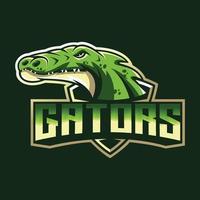 logo de mascotte gators bon usage pour le badge d'emblème d'identité de symbole et plus vecteur