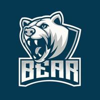 logo de mascotte d'ours bon usage pour l'insigne d'emblème d'identité de symbole et plus