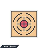 illustration vectorielle de précision icône logo. modèle de symbole cible pour la collection de conception graphique et web vecteur