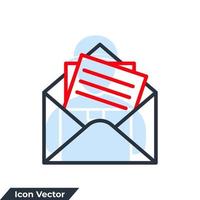 e-mail icône logo illustration vectorielle. modèle de symbole de services de courrier d'enveloppe pour la collection de conception graphique et web vecteur