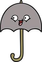 parapluie de dessin animé mignon vecteur