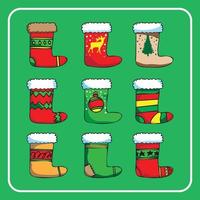 image vectorielle de chaussette de noël pour le concept de vacances vecteur