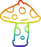 arc-en-ciel, gradient, ligne, dessin, dessin animé, champignon vénéneux vecteur