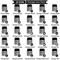 pack d'icônes de stockage vecteur