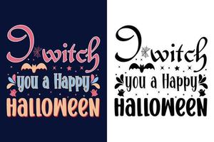 conception de t-shirt typographie halloween vecteur