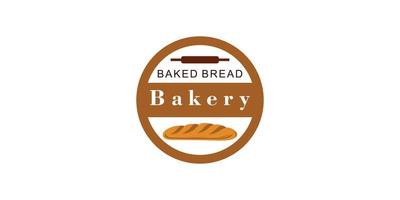 modèle de logo de boulangerie avec concept créatif