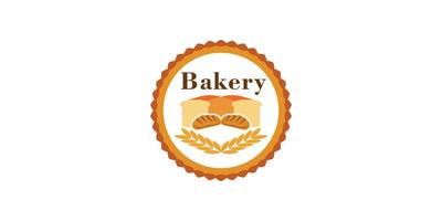 modèle de logo de boulangerie avec concept créatif vecteur