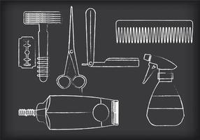 Vecteurs d'outils de coiffeur vecteur