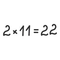 équation mathématique. la théorie des lois de la géométrie et la formule mathématique de l'équation au tableau noir. illustration vectorielle dessinée à la main. vecteur