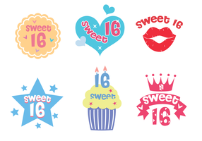 Vecteur gratuit Sweet 16