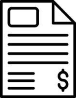 icône de ligne de documents vecteur
