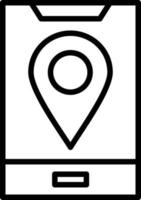 icône de la ligne de localisation vecteur