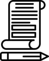icône de ligne de lettre vecteur