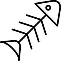 icône de ligne de poisson pourri vecteur