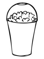 illustration mignonne de milk-shake. clipart de tasse simple. jolie boisson doodle vecteur