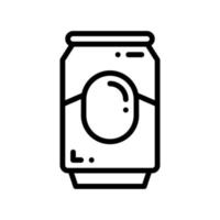 icône de style de ligne de canette de bière. illustration vectorielle pour la conception graphique, le site Web, l'application vecteur