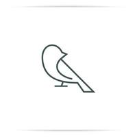 logo oiseau moineau ligne vecteur