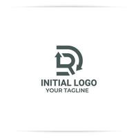 logo monogramme r pour recycler vecteur