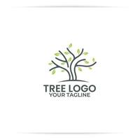 vecteur de ligne d'arbre de conception de logo