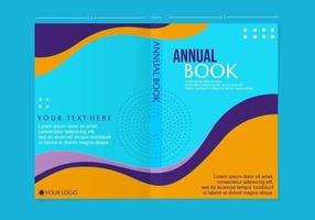 conception de couverture de livre bleu. modèles de livres annuels. vecteur