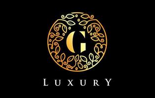 logo lettre g doré logo de cosmétiques de luxe.beauty vecteur