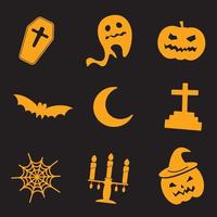 icône de vecteur d'éléments d'halloween.
