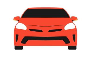 voiture vecteur vue de face couleur rouge