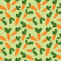 un motif de carottes du jardin. récolte en automne. illustration transparente sur un thème d'automne avec une carotte. impression pour textiles vecteur