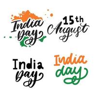 fond de couleur de drapeau national indien créatif avec roue d'ashoka, affiche élégante, conception de bannière ou de flyer pour le 15 août, célébration de la fête de l'indépendance. vecteur