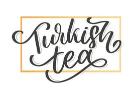 traditions turques de la cérémonie du thé. l'heure du thé. éléments décoratifs pour votre conception. illustration vectorielle avec coupe orientale sur fond blanc. vecteur