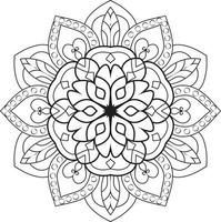 mandala noir et blanc vecteur pro