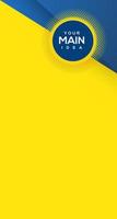 fond abstrait moderne et conception de modèle de bannière de vente de courbe, concept d'affiche jaune et bleu vecteur