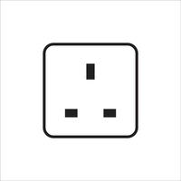 conception de vecteur de logo icône prise électrique