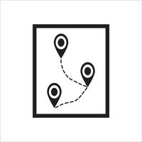 cartes point icône logo vector design