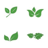 logos de vecteur d'élément nature écologie feuille arbre vert