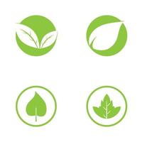 logos de vecteur d'élément nature écologie feuille arbre vert