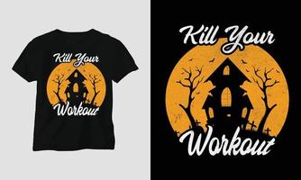 modèle de vecteur de t-shirt spécial halloween