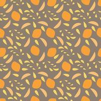 beau motif de feuilles d'automne orange sur fond marron. pour tissus et enveloppements. motif naturel. vecteur. vecteur